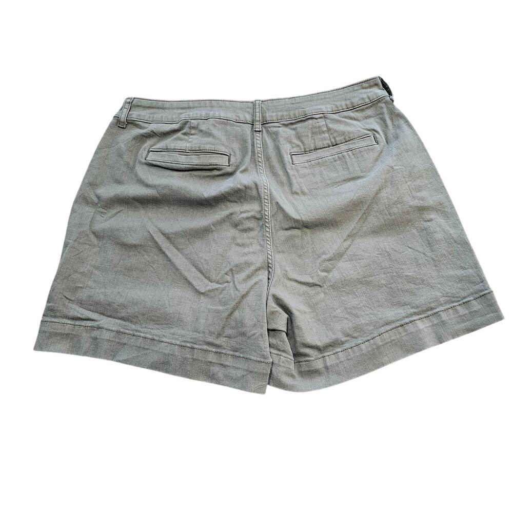 Simply Vera Wang Mid Rise Shorts Denim Bottoms Womens Plus Size 16 Olive Green - Picture 2 of 8